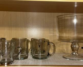 Trifle bowl , Irish coffee & mugs