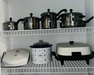 TOP ~ REVERE WARE ~ Small Foreman Grill~ Crock pot~ Electric Fry Pan