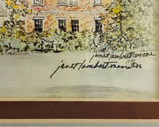 Lowell ,MA. Artist , Janet Lambert Moore signed (1985)