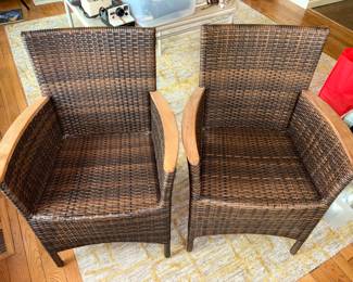 Pair of Schou Danish Rattan chairs