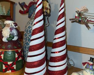 Lots of decorative Christmas trees