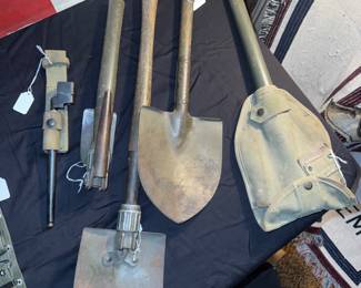 WWII trench shovels
