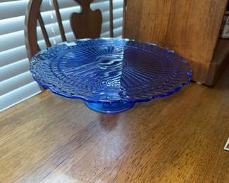 Cobalt blue cake stand