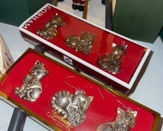 Gorham kitty ornaments