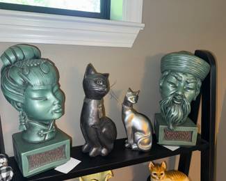 Pair of Universal Statuary Corp Chinoiserie busts