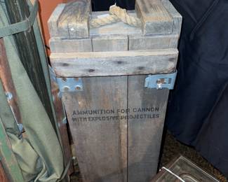 Vintage wood ammo box