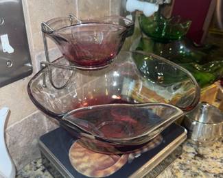 Vintage chip and dip set