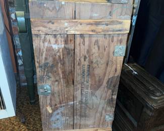 Vintage wood ammo box