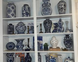 Blue and white decor