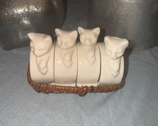 Kitty napkin rings