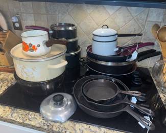 Cast iron and other such cookware.
