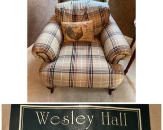 Pair of Wesley chairs, one caster needs repair