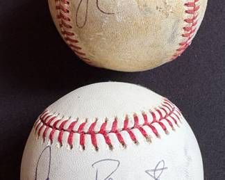 John Farrell and Robin Roberts autographed balls