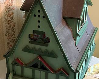 Antique Hand Crafted House W/Glass windows