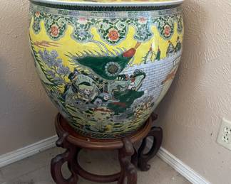 Beautiful and very large Koi Asian planters