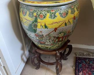 Beautiful and very large Koi Asian planters