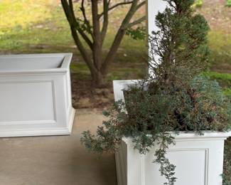 4 Large Matching non-wood Porch Planters