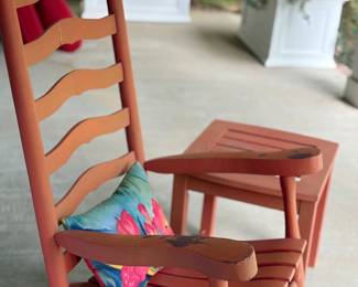2 Matching Porch Rockers and Side Table