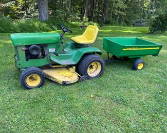 John Deer riding mowers with accessories