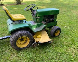 John Deer riding mowers with accessories