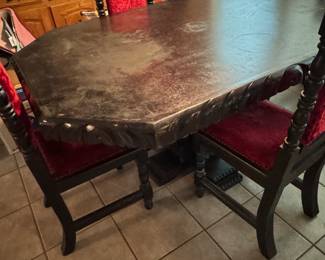 Gothic Antique Table and Chairs