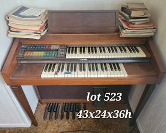 Vintage organ and music books