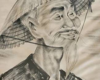 Signed and framed Asian art on silk