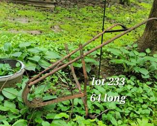 Vintage plow garden decor