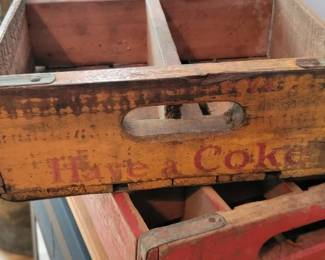 Vintage Coca-Cola wood crates