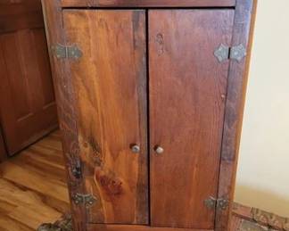 Vintage wood wall cabinet