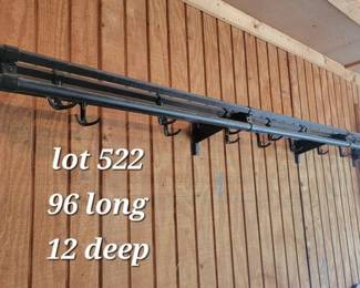Industrial school coat rack and shelf