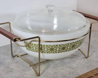 Vintage verde square design Pyrex set