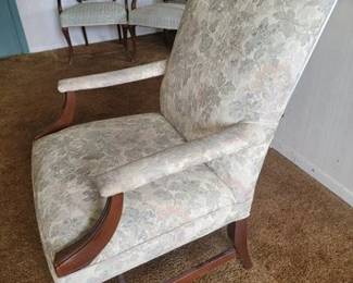 Upholstered chairs, singles, pairs and sets available