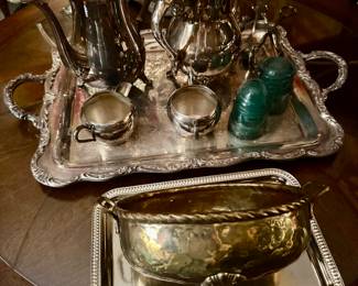 Silver plated tea set