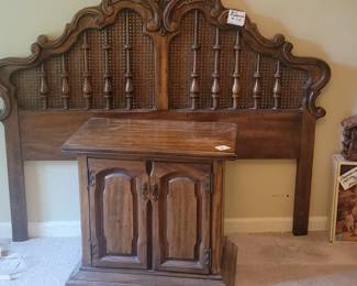 Queen Bed Headboard & Rails $50