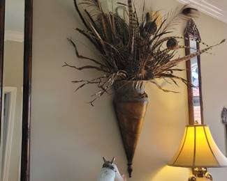 Long Mirror Pair $45
Metal wall floral decor $25