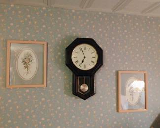 WALL CLOCK AND PICTURES
