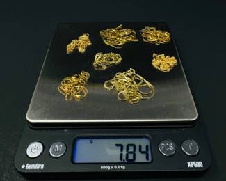 95 14KTYellowGoldChainLotScrapWearablePieces784g
