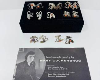 77 MaryZuckerbrodMidCenturySterlingCarnelianMoonstoneAmethyst