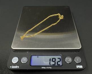 41 18KYellowGoldFigaroChainBraceletApprox192gMadeinItaly