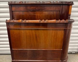81 AntiqueTwinWoodBedwCastersLuxuryFirmMattress