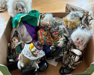 Porcelain clowns