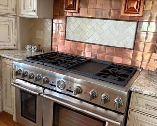 Thermador Professional Gas Stove and copper hood