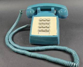 land line in teal