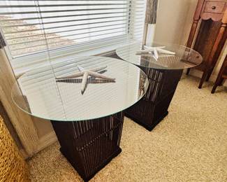 Starfish display tables.  