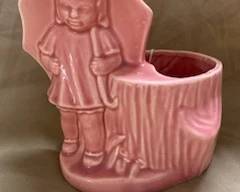 Girl Planter w/Umbrella- Morton Salt Girl