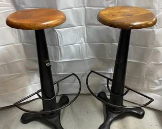 Pair 30" Singer Bar Stools