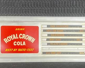 Royal Crown Menu Sign
