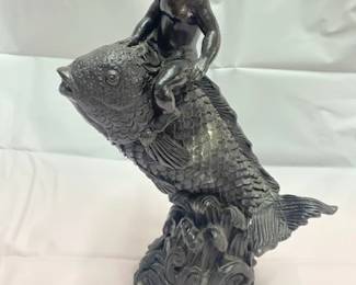 Bronze Boy on Fish