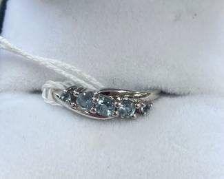 Sterling Ring w/ Blue Stones -HOLD